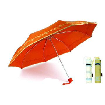 Parapluie en aluminium coupe-vent de pli d&#39;impression de papillon 3 (YS-3FM21083944R)